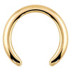 14k yellow gold 1.5mm band ear cuff, smooth polished finish, front view on white background