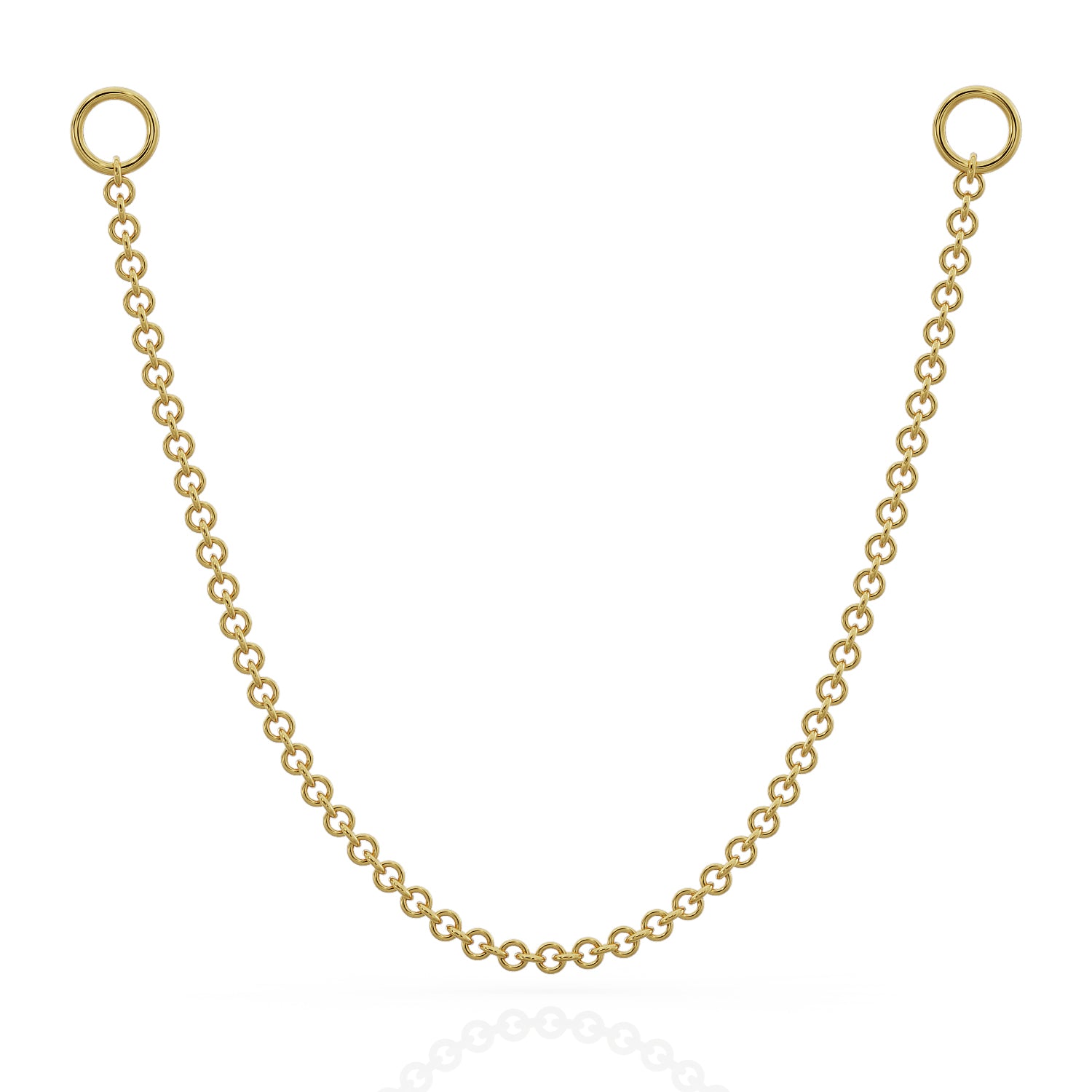 Link Chain Piercing Jewelry Add-on Accessory-Yellow Gold   75mm