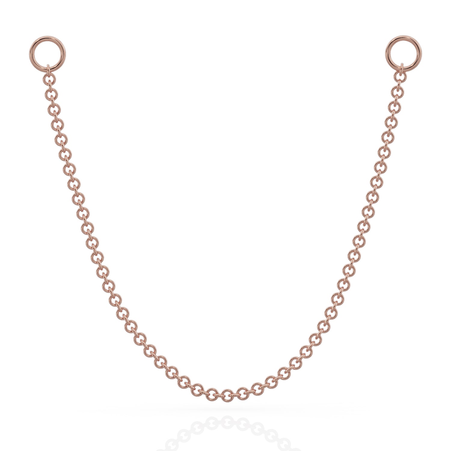 Link Chain Piercing Jewelry Add-on Accessory-Rose Gold   75mm