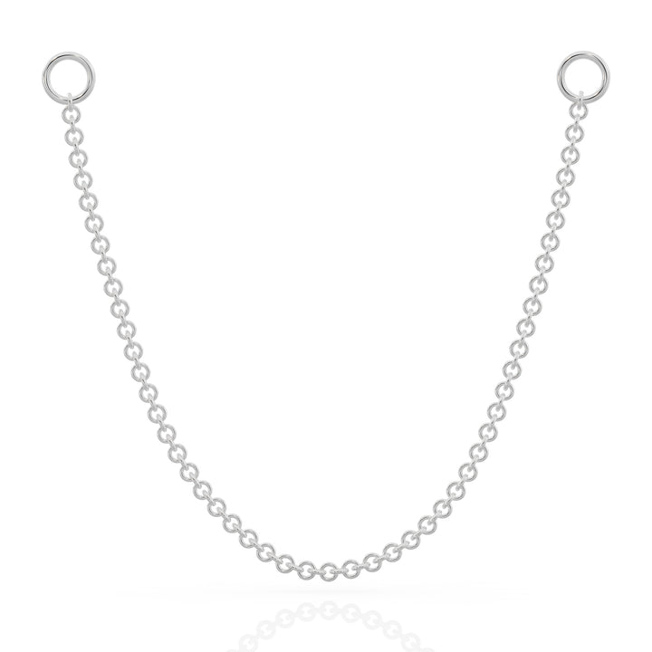 Link Chain Piercing Jewelry Add-on Accessory-White Gold   75mm