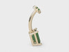 Emerald Cut Cubic Zirconia & Flower Cluster 14K Gold Belly Ring Video