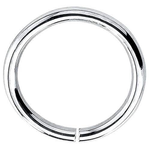 Seamless Ring Hoop 14K Gold or Platinum-950 Platinum   14G   1 2" (12.7mm)