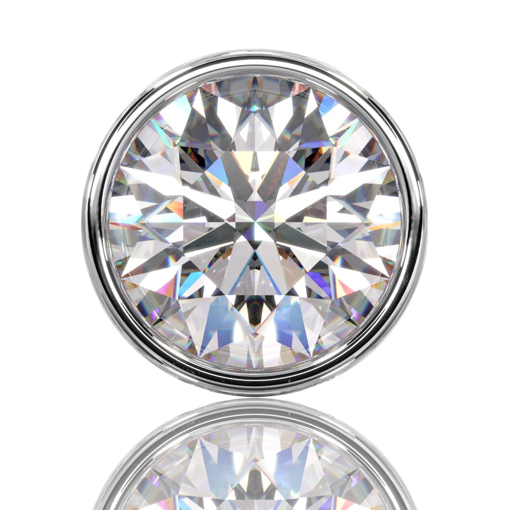 4mm CZ Bezel-Set 14k Gold Labret Tragus Cartilage Flat Back Earring