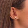 Alien Diamond 14K Gold Flat Back Earring