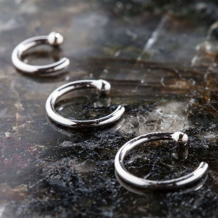 950 Platinum Nose Hoop Ring