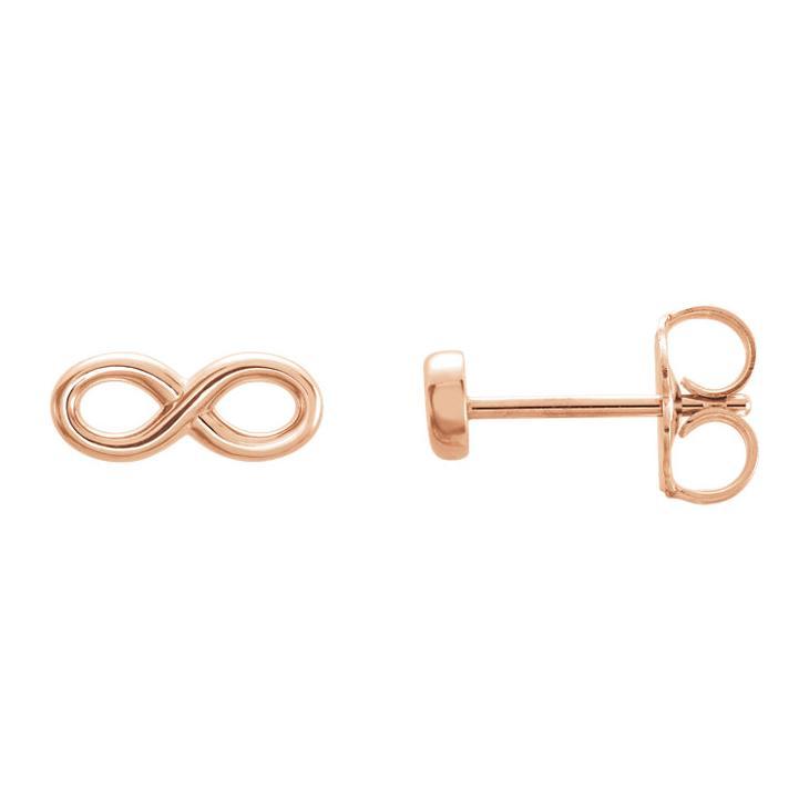 Fashion Zircon Infinity Earrings Number 8 Sign Stainless Steel Jewelry Love  Ear Studs Simple Earrings For Women Men Accessory
