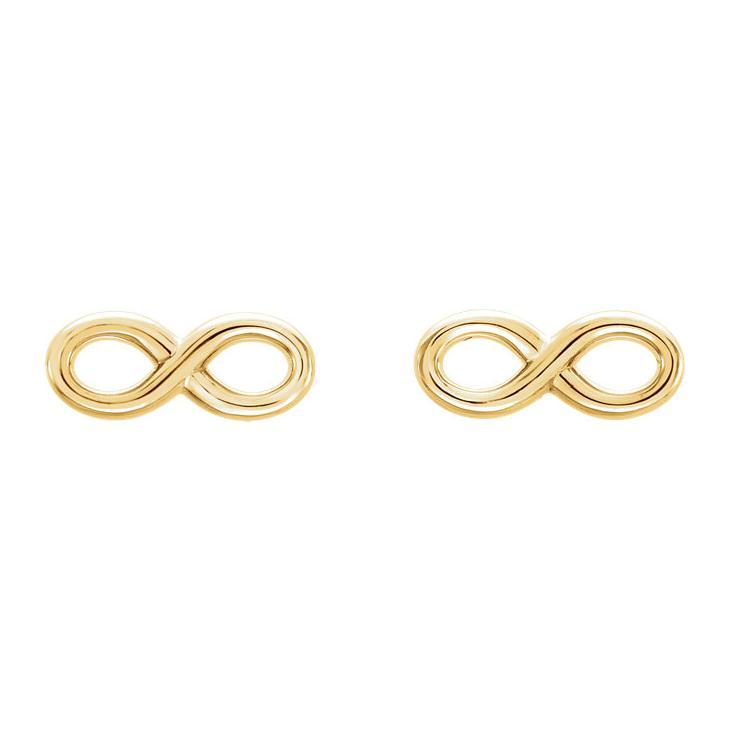 Infinity Symbol 14K Gold Flat Back Earring – FreshTrends