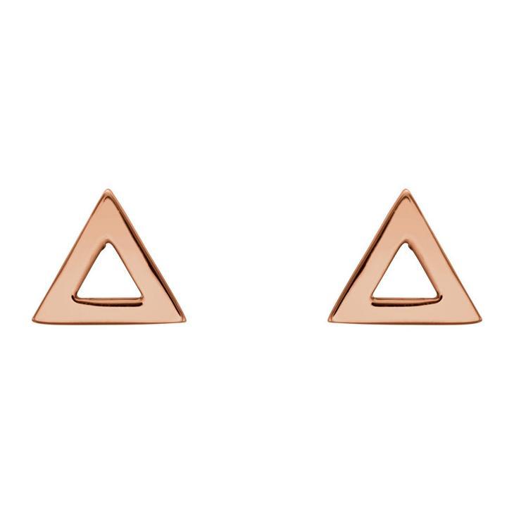 Triangle 14K Gold Earrings
