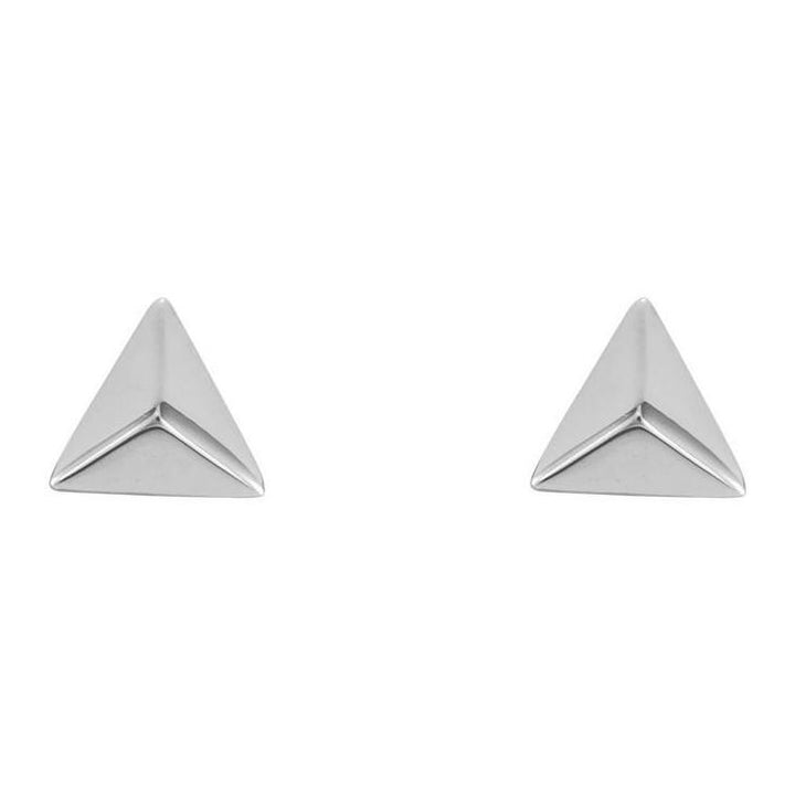 Pyramid 14K Gold Earrings