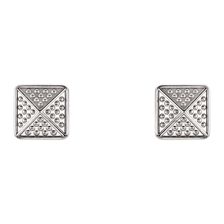 Beaded Pyramid 14K Gold Earrings
