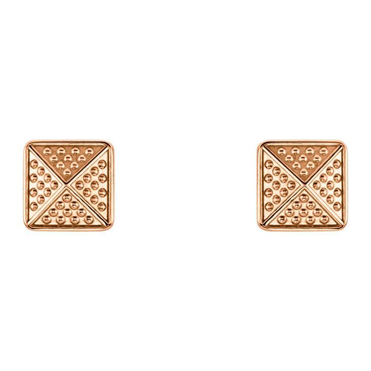 Beaded Pyramid 14K Gold Earrings