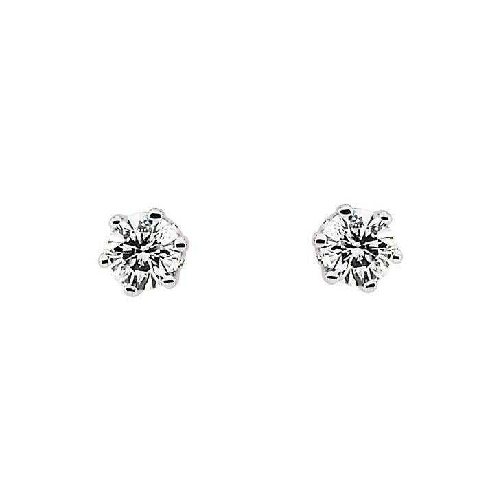 Petite Diamond Stud 14K Gold Earrings