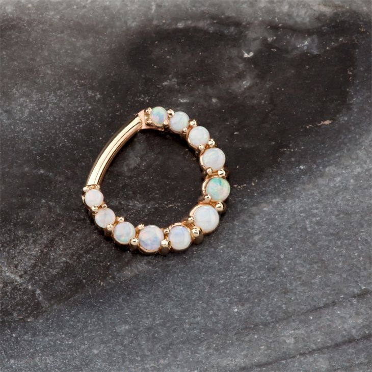 Imperial Opal 14k Gold Clicker Ring