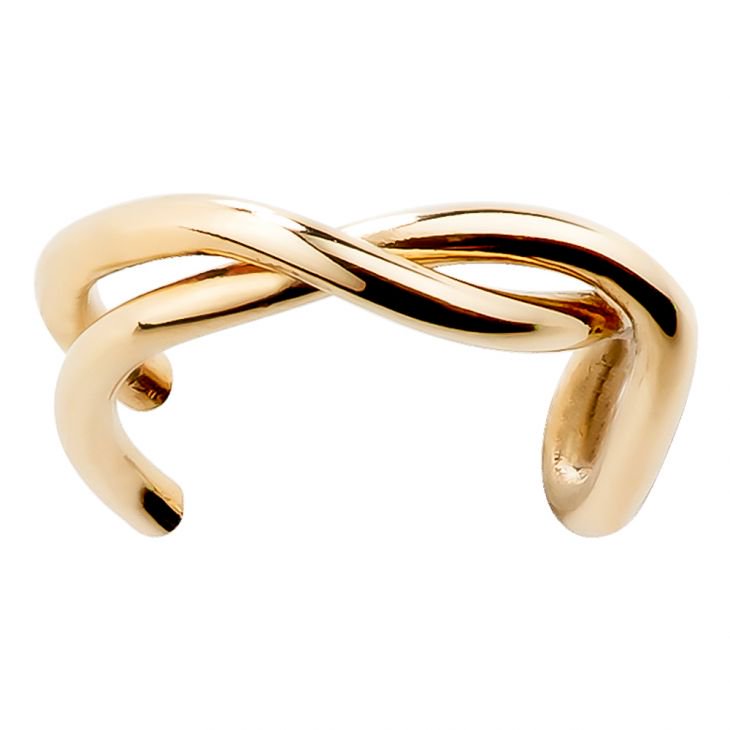 Twisted Band 14k Gold Non-Pierced Ear Cuff-Yellow