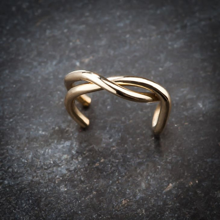 Twisted Band 14k Gold Non-Pierced Ear Cuff