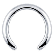 14k white gold 1.5mm band ear cuff, high-polish smooth finish, front view on white background