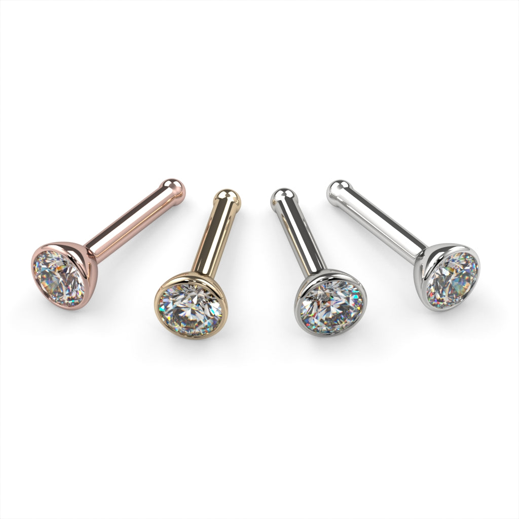 Diamond studded nose hoop cheap