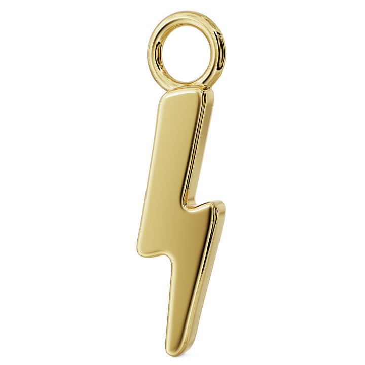 Yellow Gold Tiny Lightning Bolt Charm Accessory (5mm)