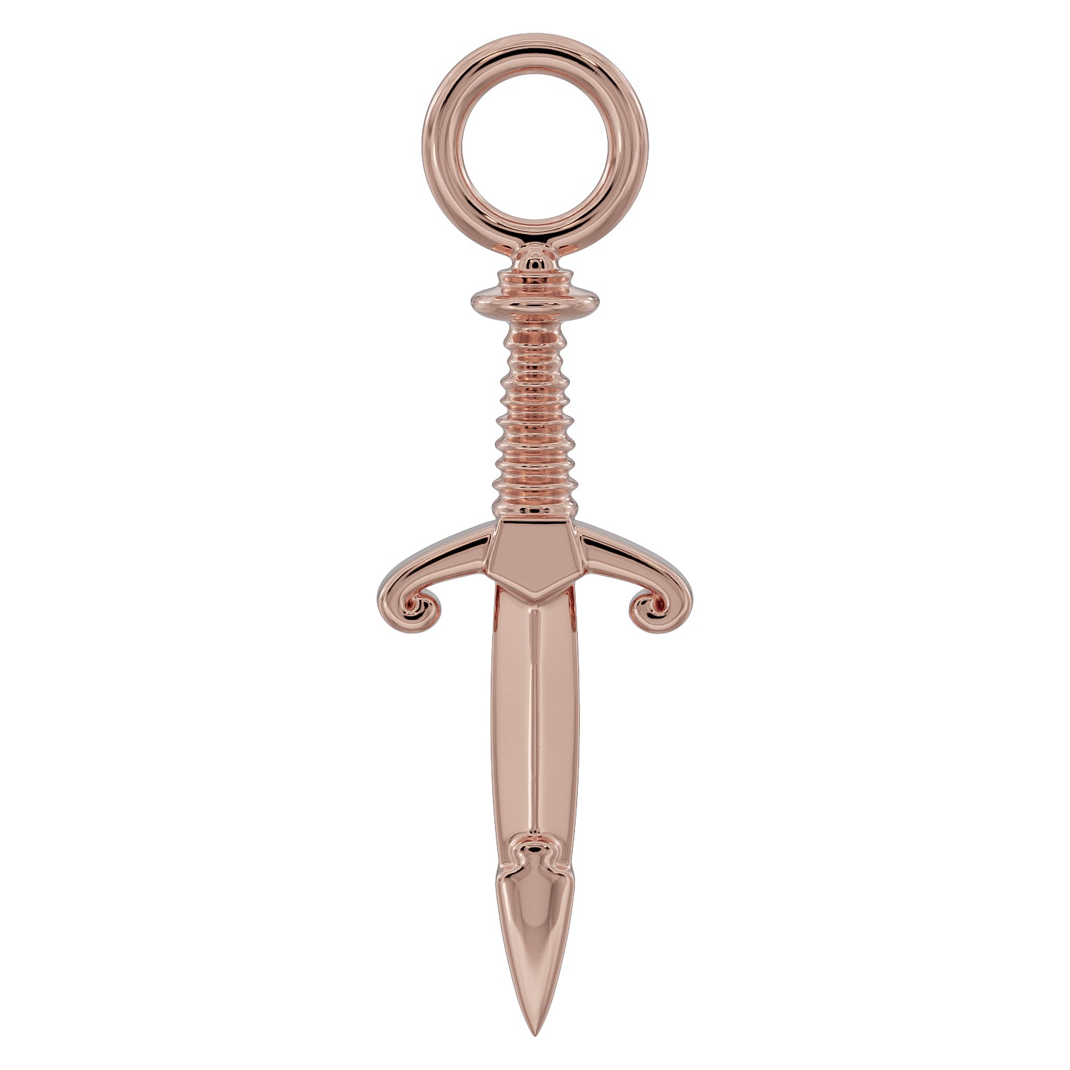 Dagger Charm Accessory for Piercing Jewelry-14K Rose Gold