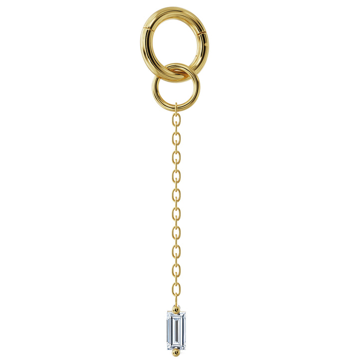 Sleek Baguette Diamond Chain Accessory