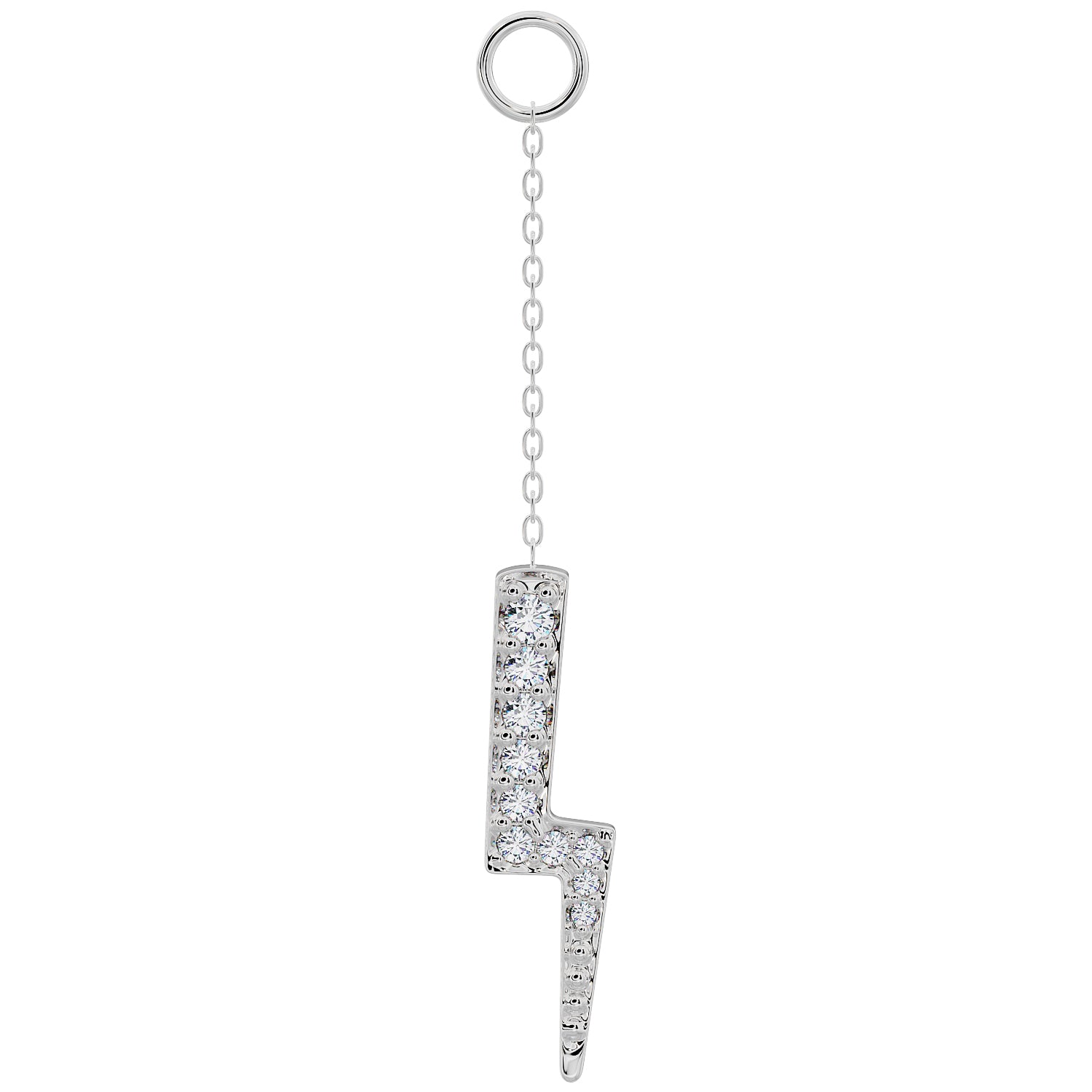 Lightning Diamond Chain Accessory-Long   950 Platinum