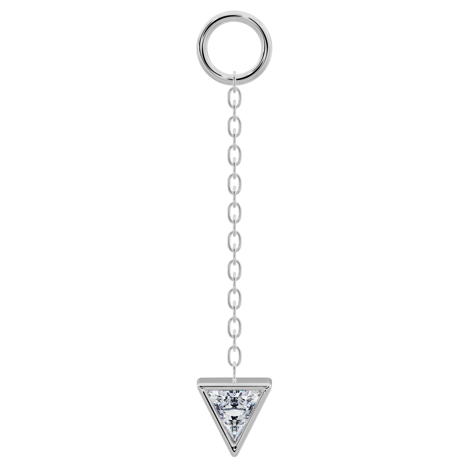 Triangle Diamond Chain Accessory-Long   950 Platinum