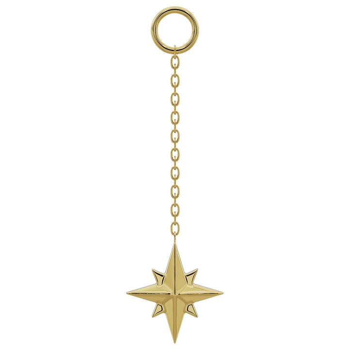 North Star Chain Accessory-Long   14K Yellow Gold