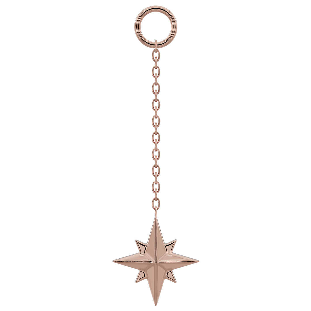 North Star Chain Accessory-Long   14K Rose Gold