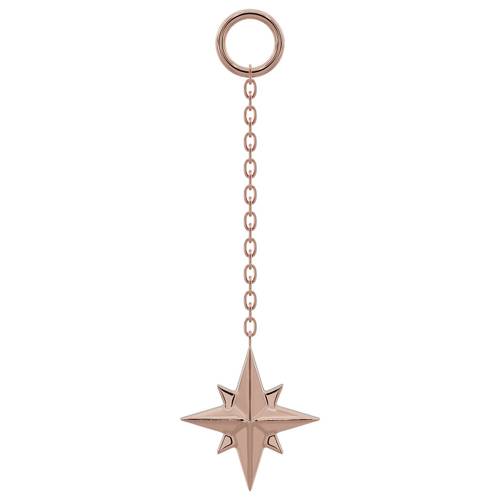 North Star Chain Accessory-Long   14K Rose Gold