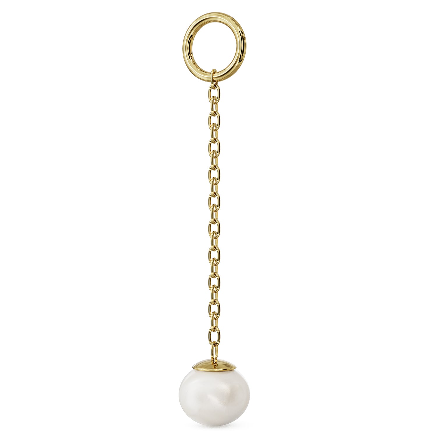 Cultured Freshwater Pearl 14K Gold Chain Accessory-Long