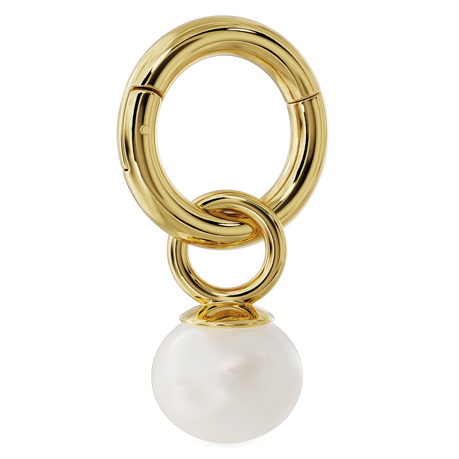 Cultured Freshwater Pearl Charm Accessory for Piercing Jewelry