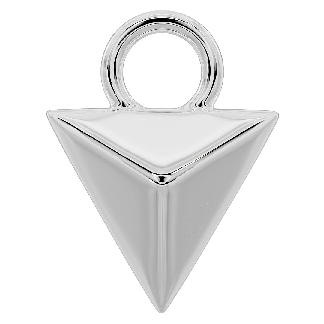 Pyramid Charm Accessory for Piercing Jewelry-14K White Gold