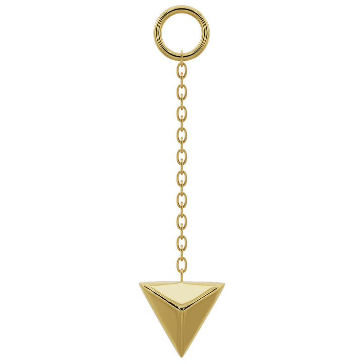 Pyramid Chain Accessory-Long   14K Yellow Gold