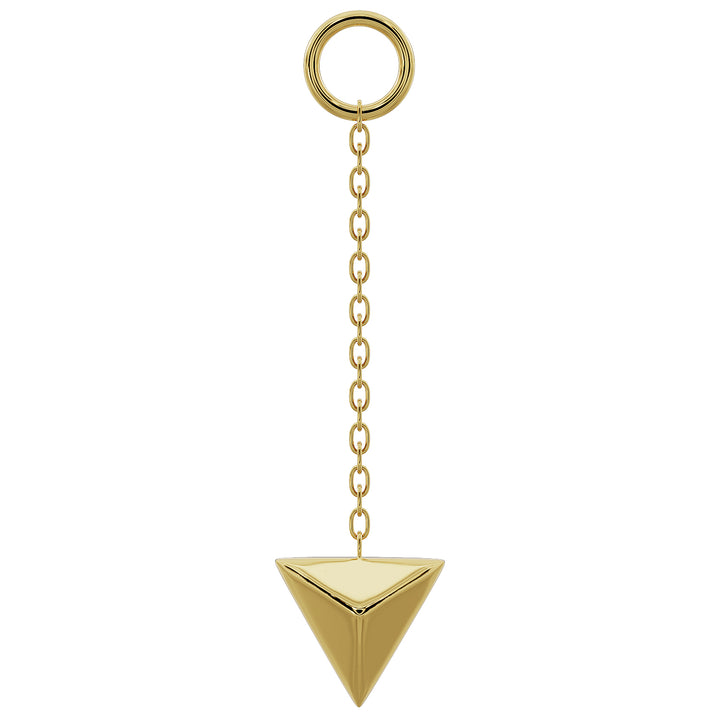 Pyramid Chain Accessory-Long   14K Yellow Gold