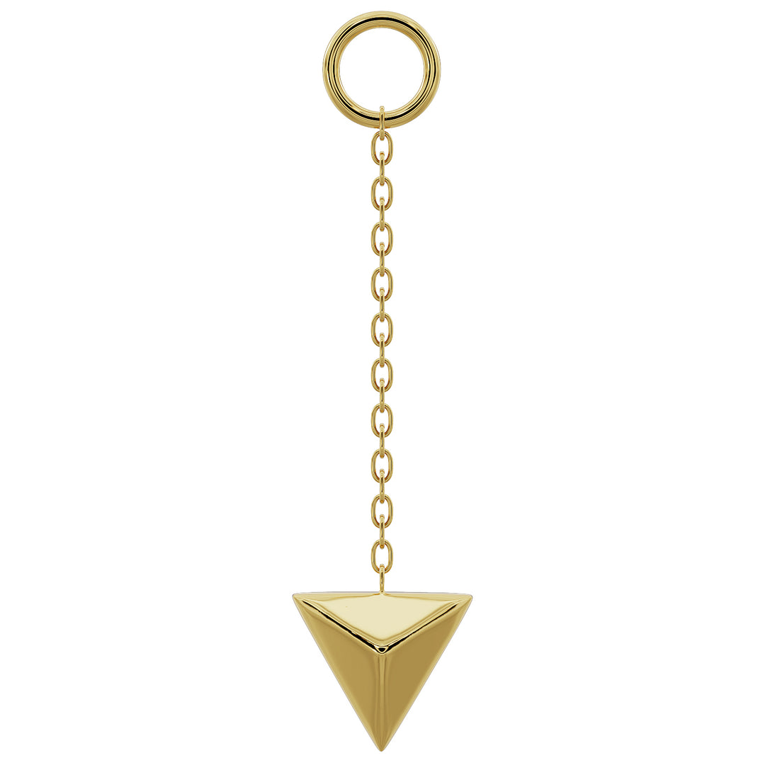 Pyramid Chain Accessory-Long   14K Yellow Gold