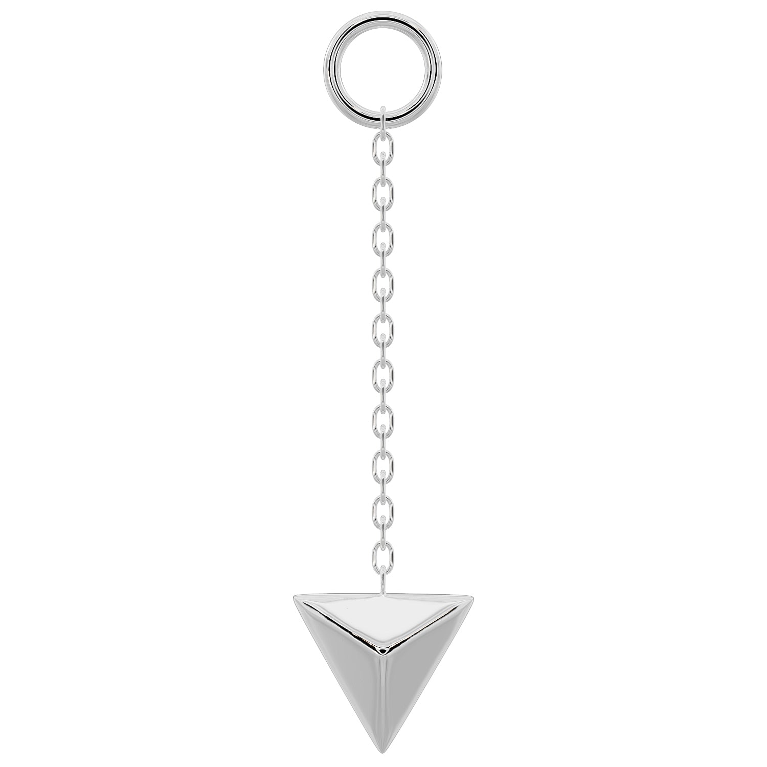 Pyramid Chain Accessory-Long   14K White Gold