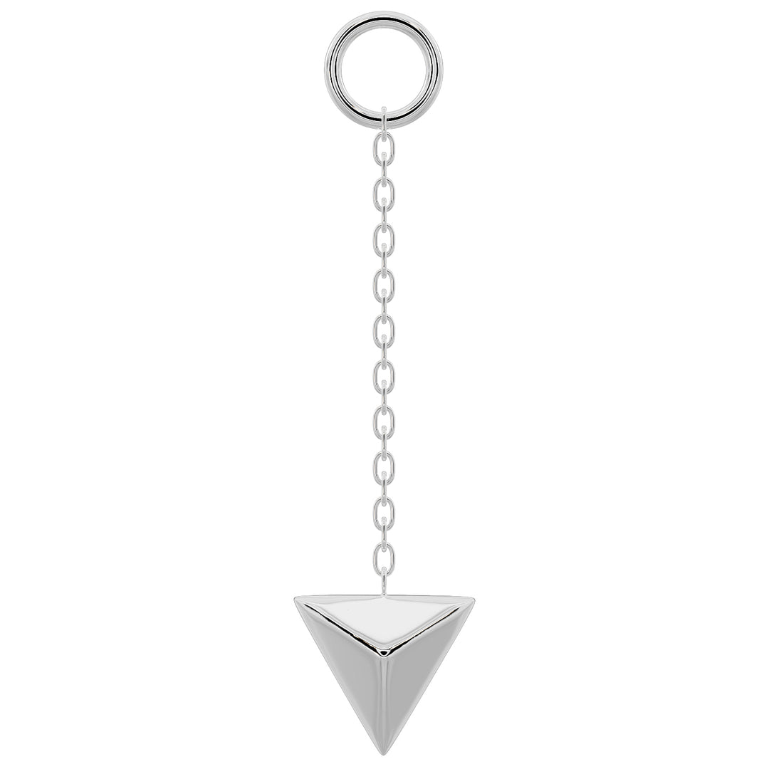 Pyramid Chain Accessory-Long   14K White Gold