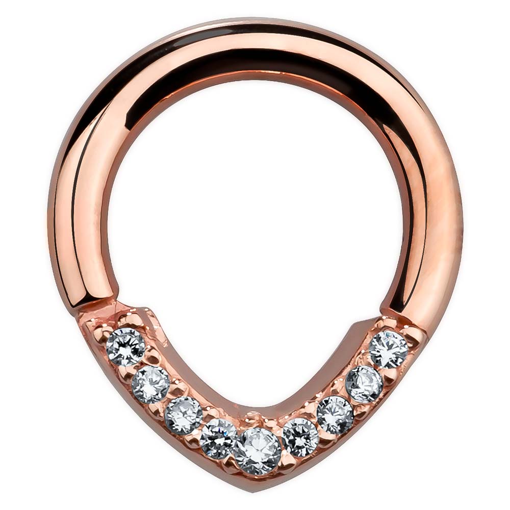 Rose gold hinged nose ring store