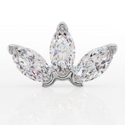 Marquise Lotus Stud 14K Gold Earring