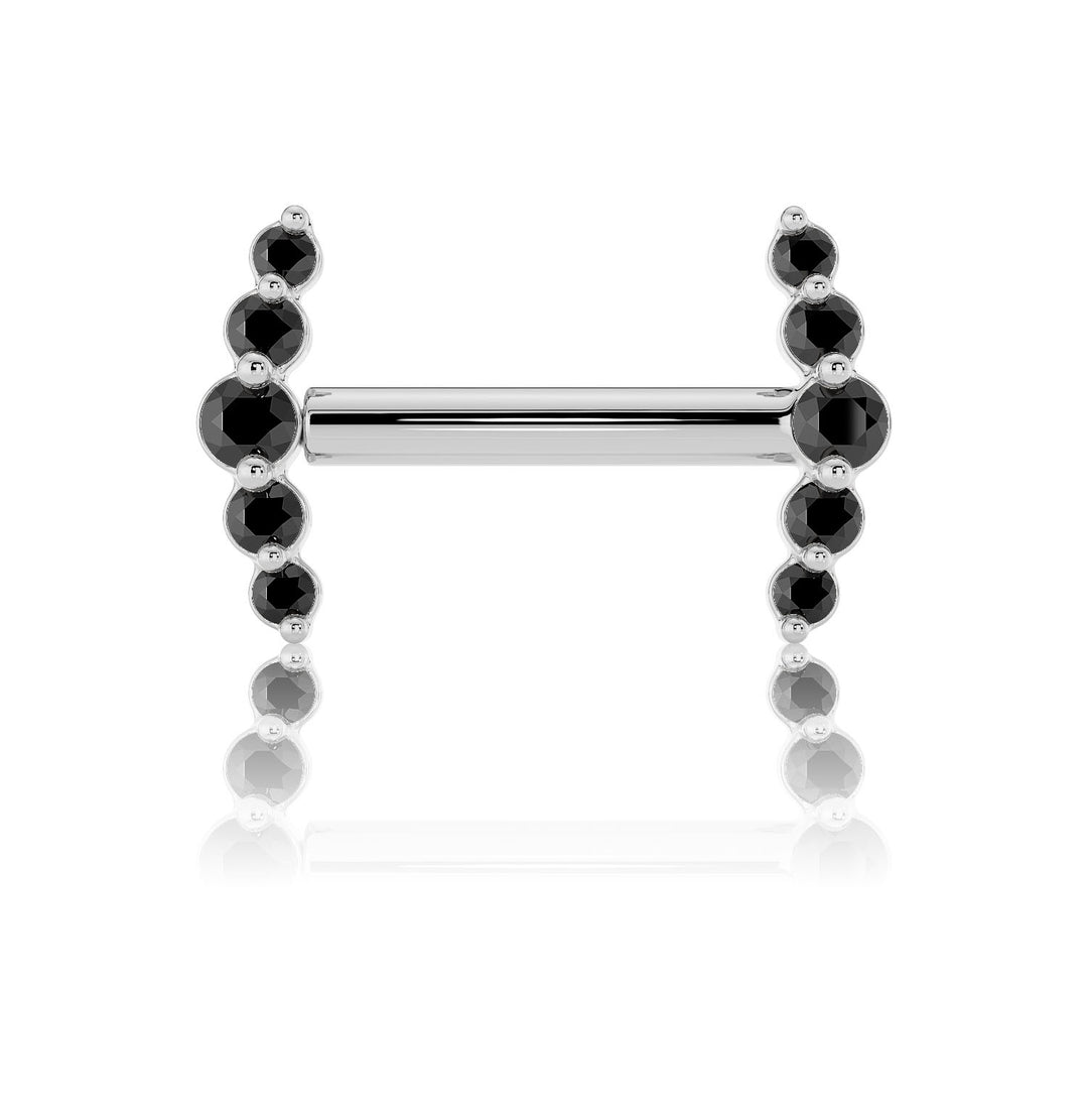 Mini Climber Black Diamond 14K Barbell Nipple Ring