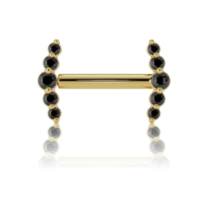 Mini Climber Black Diamond 14K Barbell Nipple Ring