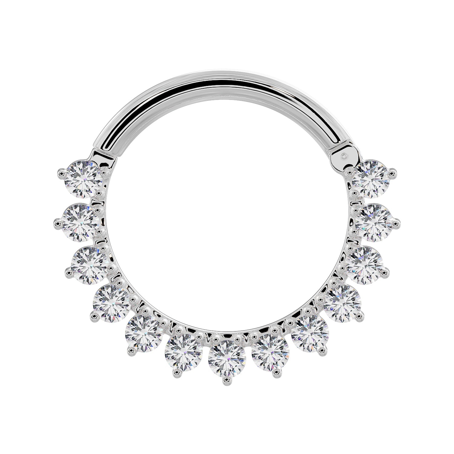 Diamond Petal 14K Gold Clicker Ring