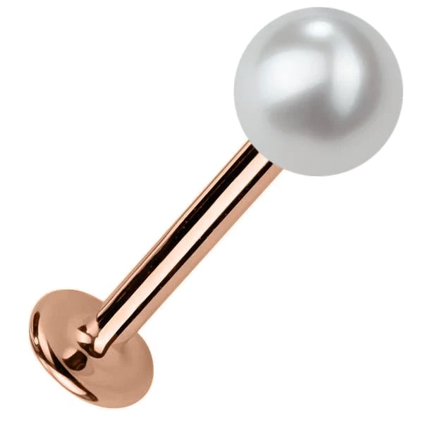 5mm Cultured Pearl 14K Gold Stud Labret