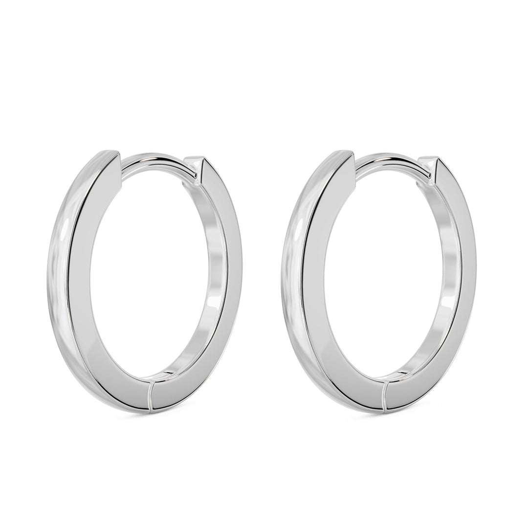 12.5mm Solid Gold Huggie Hoop Earrings