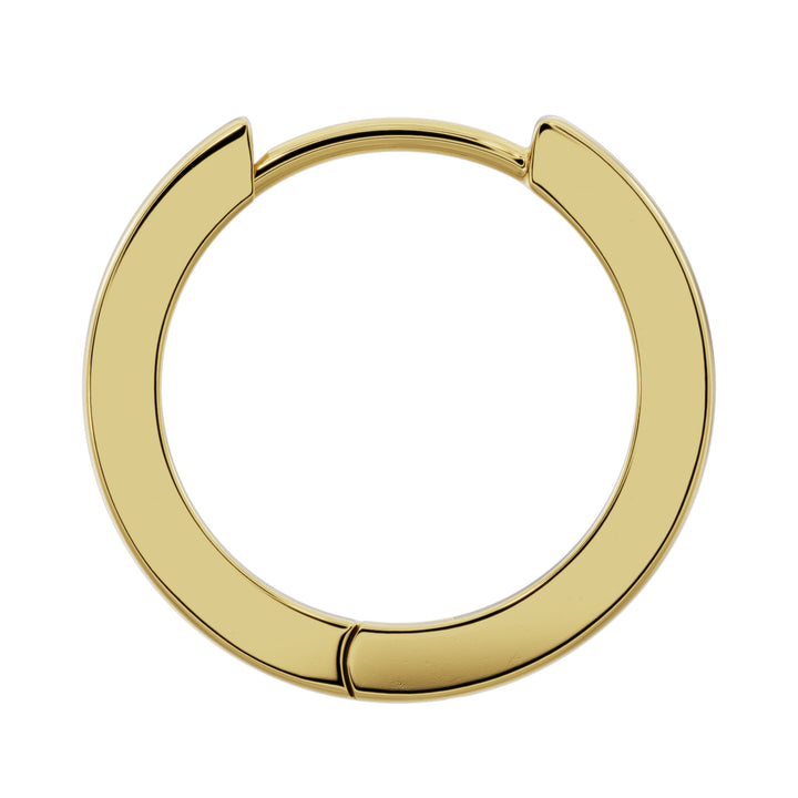 15mm Solid Gold Huggie Hoop Earrings