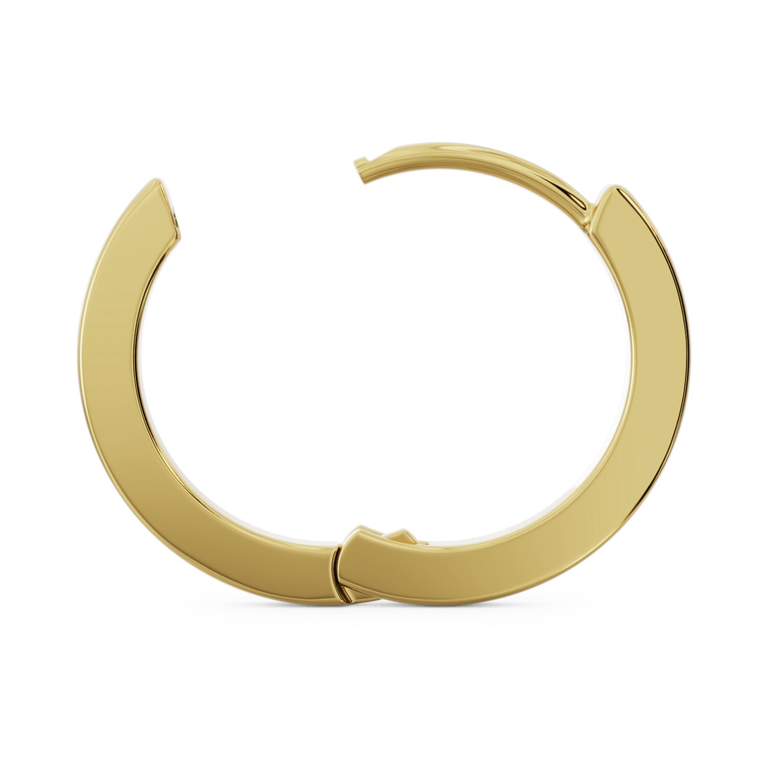 15mm Solid Gold Huggie Hoop Earrings