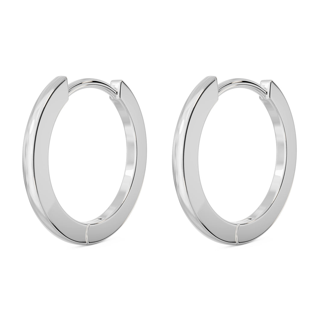 15mm Solid Gold Huggie Hoop Earrings