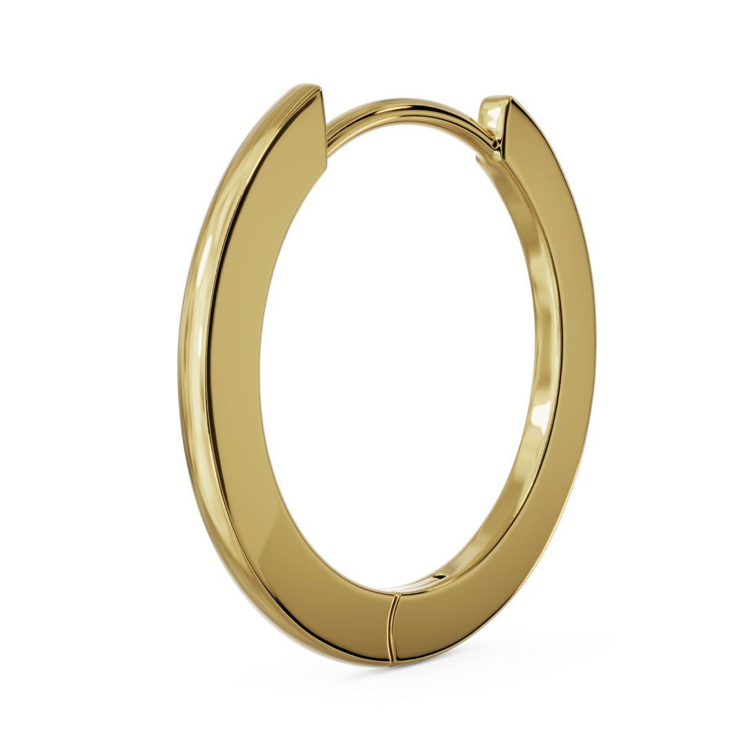 20mm Solid Gold Huggie Hoop Earrings