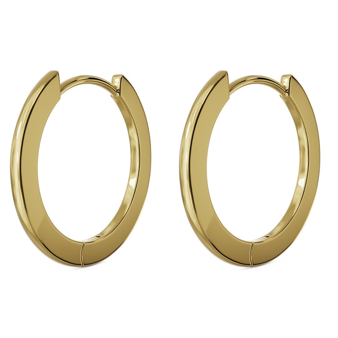 20mm Solid Gold Huggie Hoop Earrings