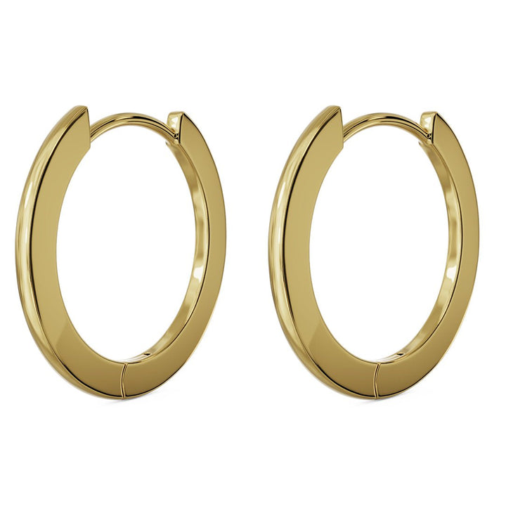 20mm Solid Gold Huggie Hoop Earrings